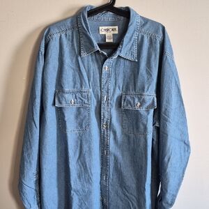 Cherokee Blue Casual Button Down Shirt